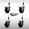 Service Caster 3.5'' SS Soft Rubber Swivel 7/8'' Expanding Stem Caster Set 2 Total Lock Brakes, 4PK SCC-SSEXTTL20S3514-SRS-2-S-2-78 - alternate 2
